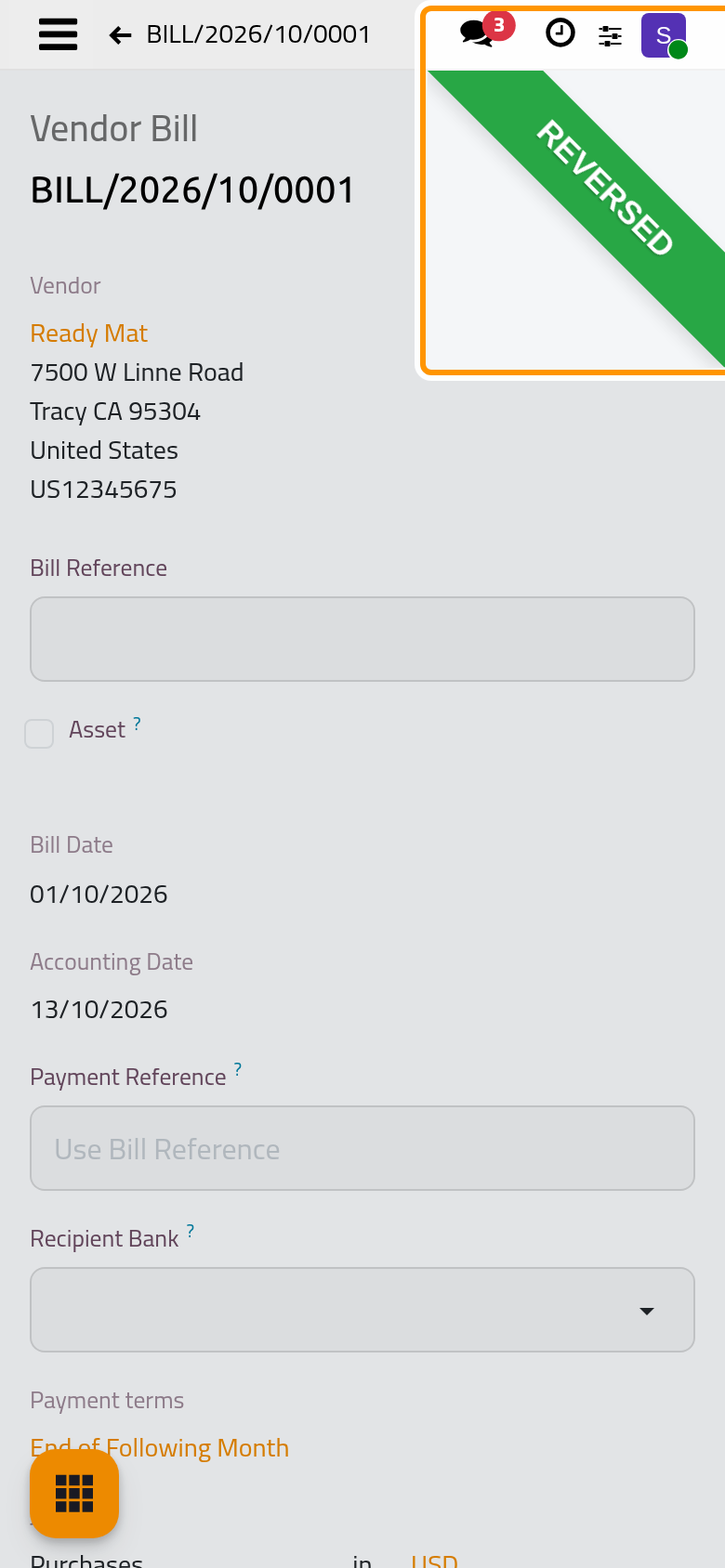 Added, the refund pays the bill off.