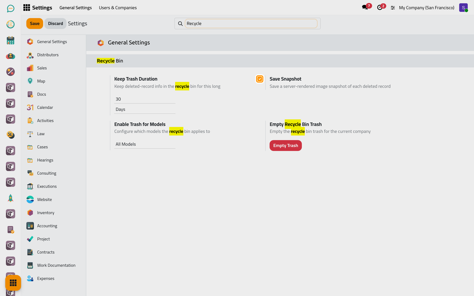 Save Snapshot draws an image of every deleted record.