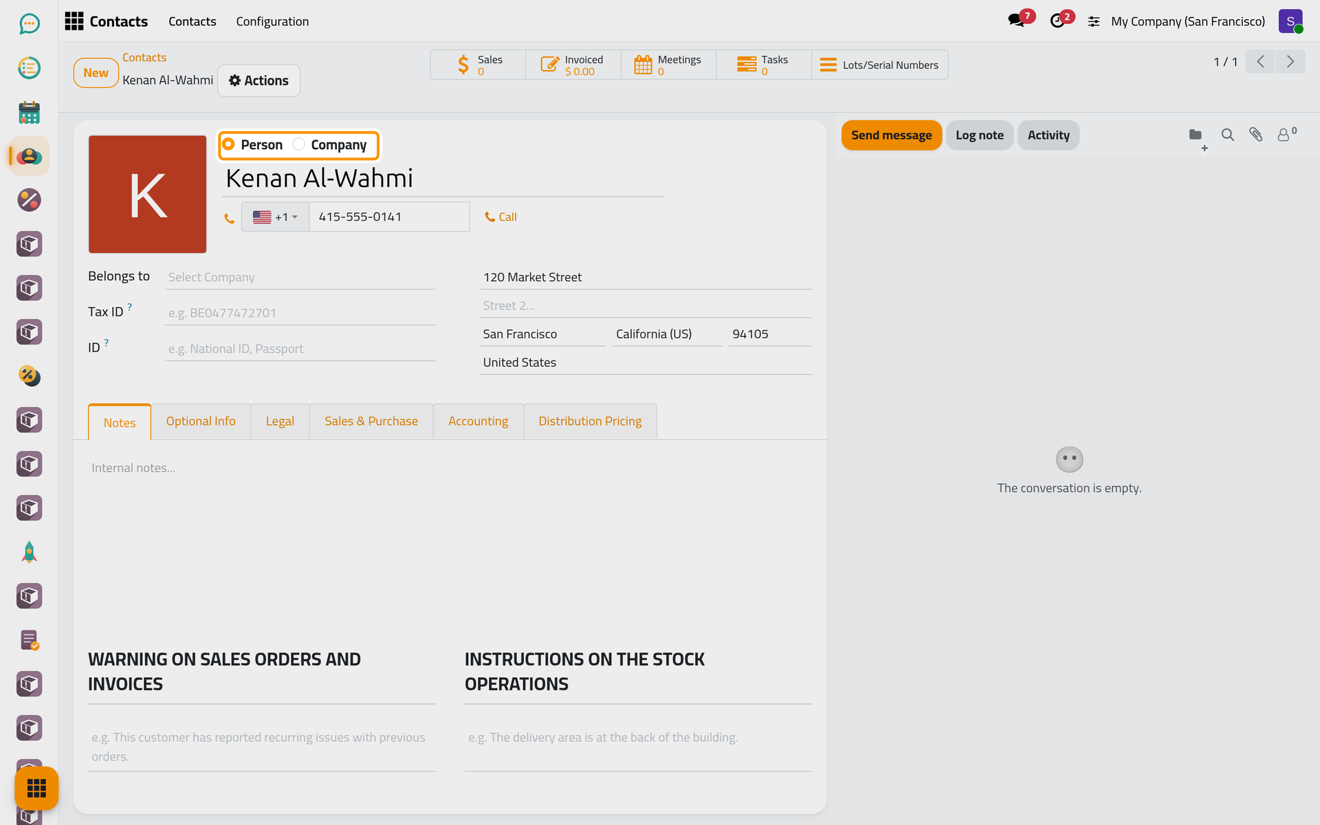Kenan Al-Wahmi is a Person; Belongs to is empty, so he belongs to no company.
