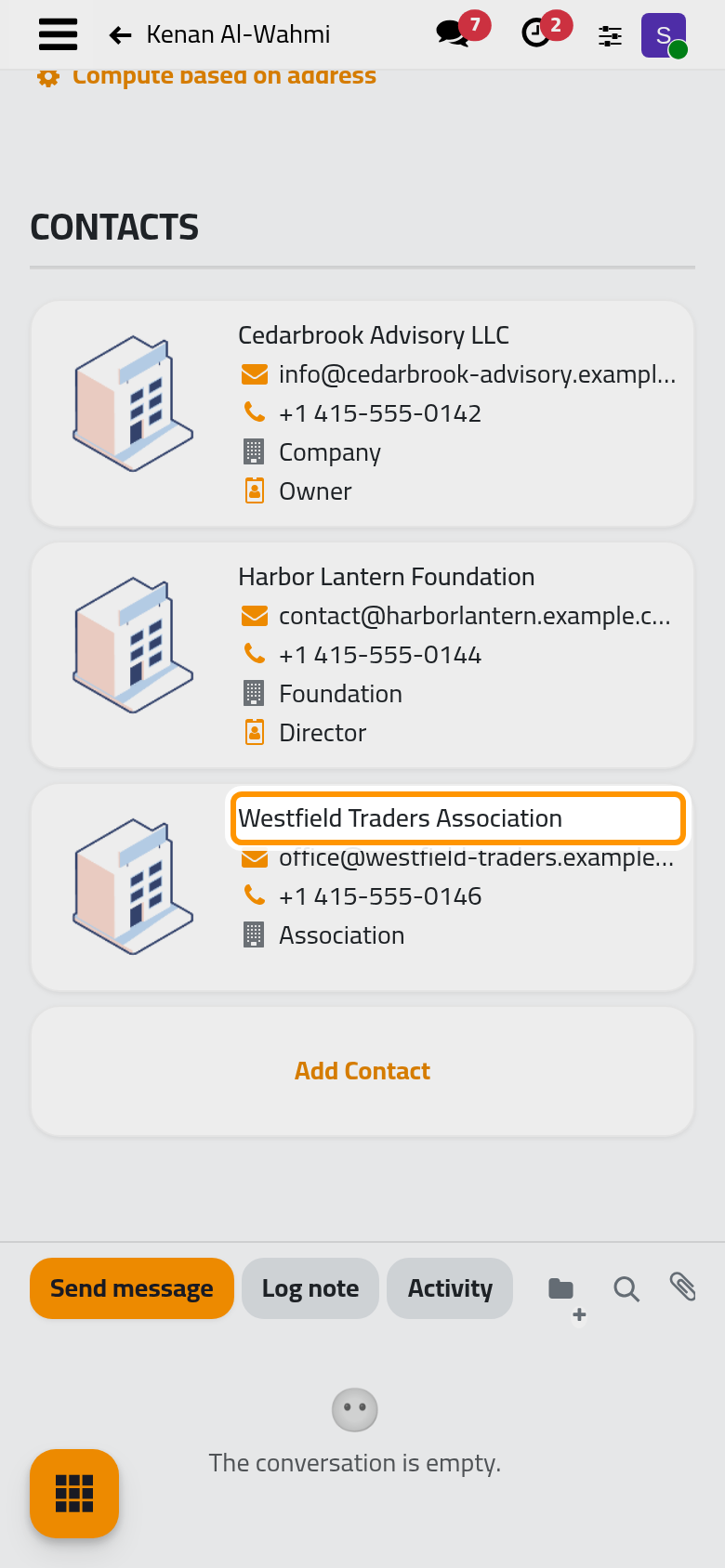 Westfield Traders Association now sits among Kenan's organizations.