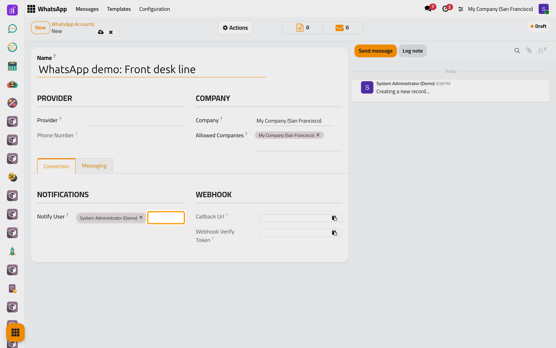 The users alerted about the line; the creator by default.