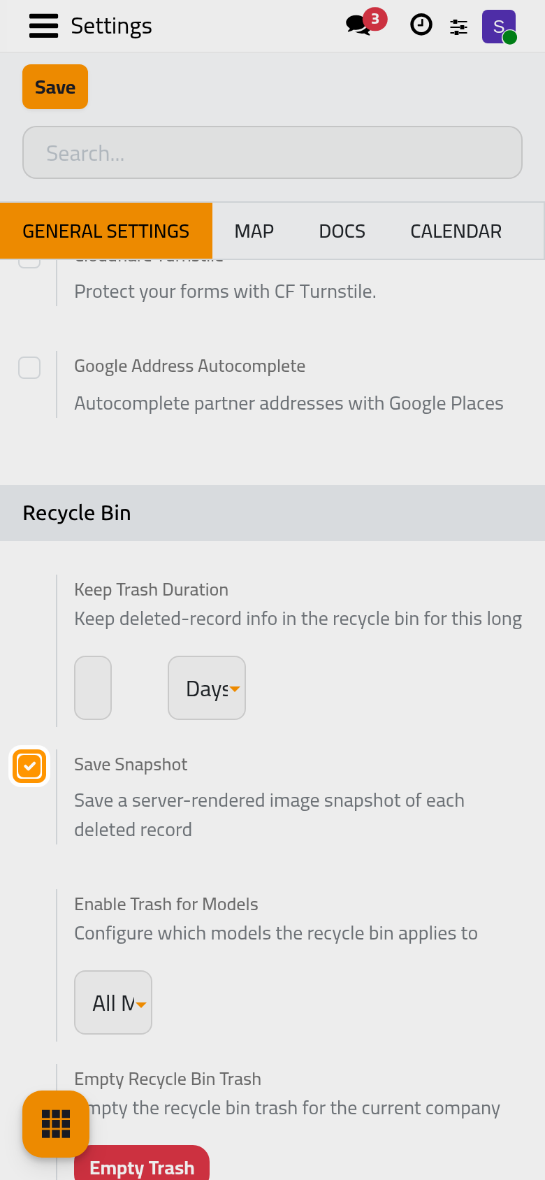 The Recycle Bin box.